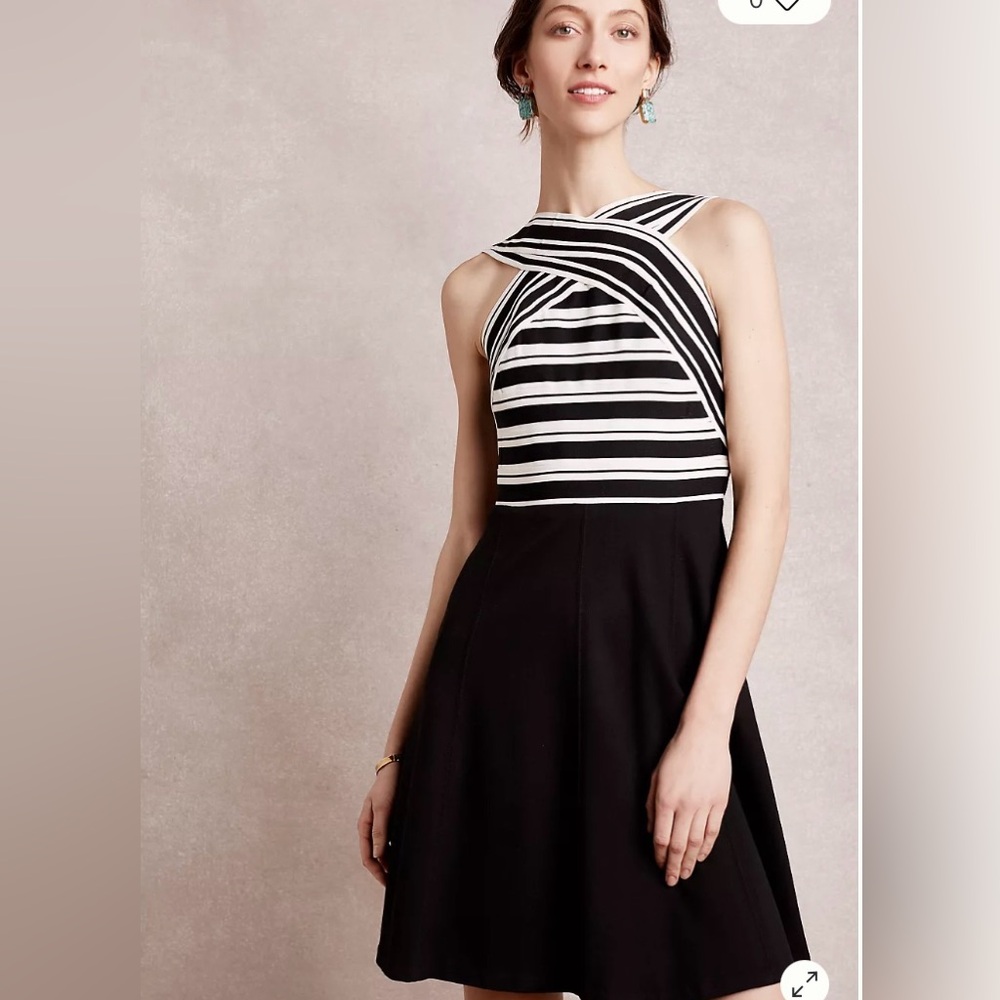 Maeve Anthropologie Crosswise Flare Dress Sz 2